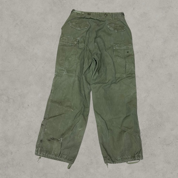 Vintage M-1951 Field Pants Mens 32x32 Green Cargo Utility 50s Shell Trousers WW2 - Picture 11 of 11